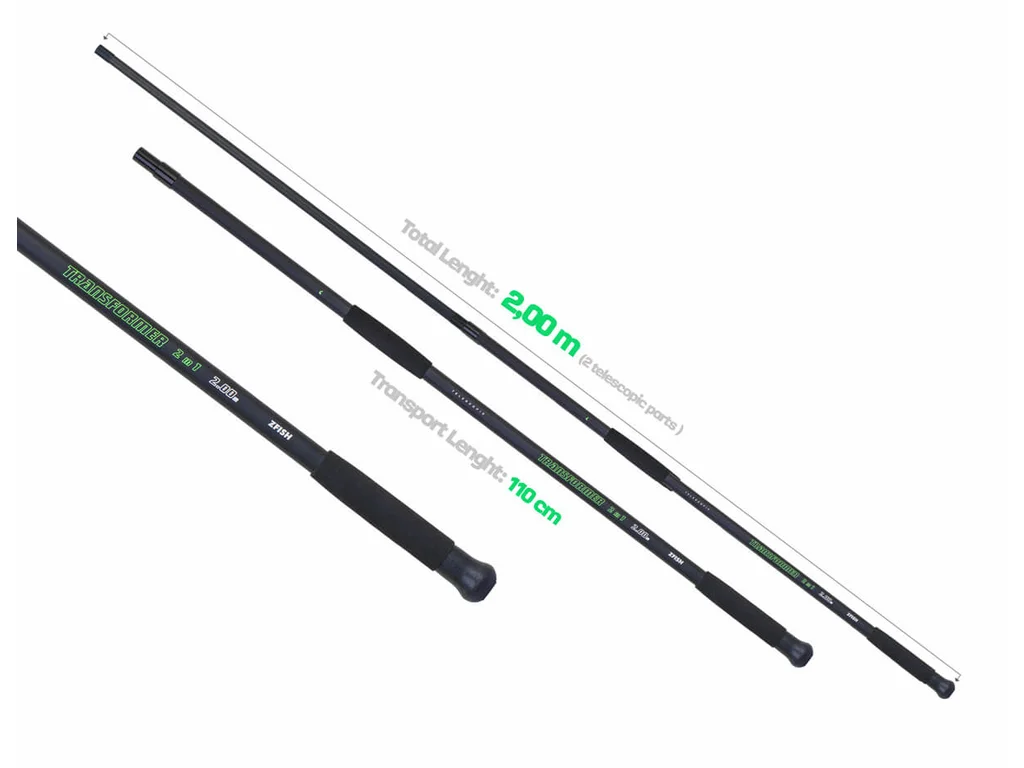 ZFISH Podběráková Tyč Transformer 2m Landing Net Handle