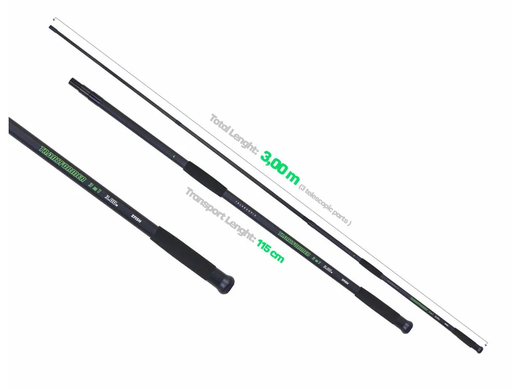 ZFISH Podběráková Tyč Transformer 3m Landing Net Handle